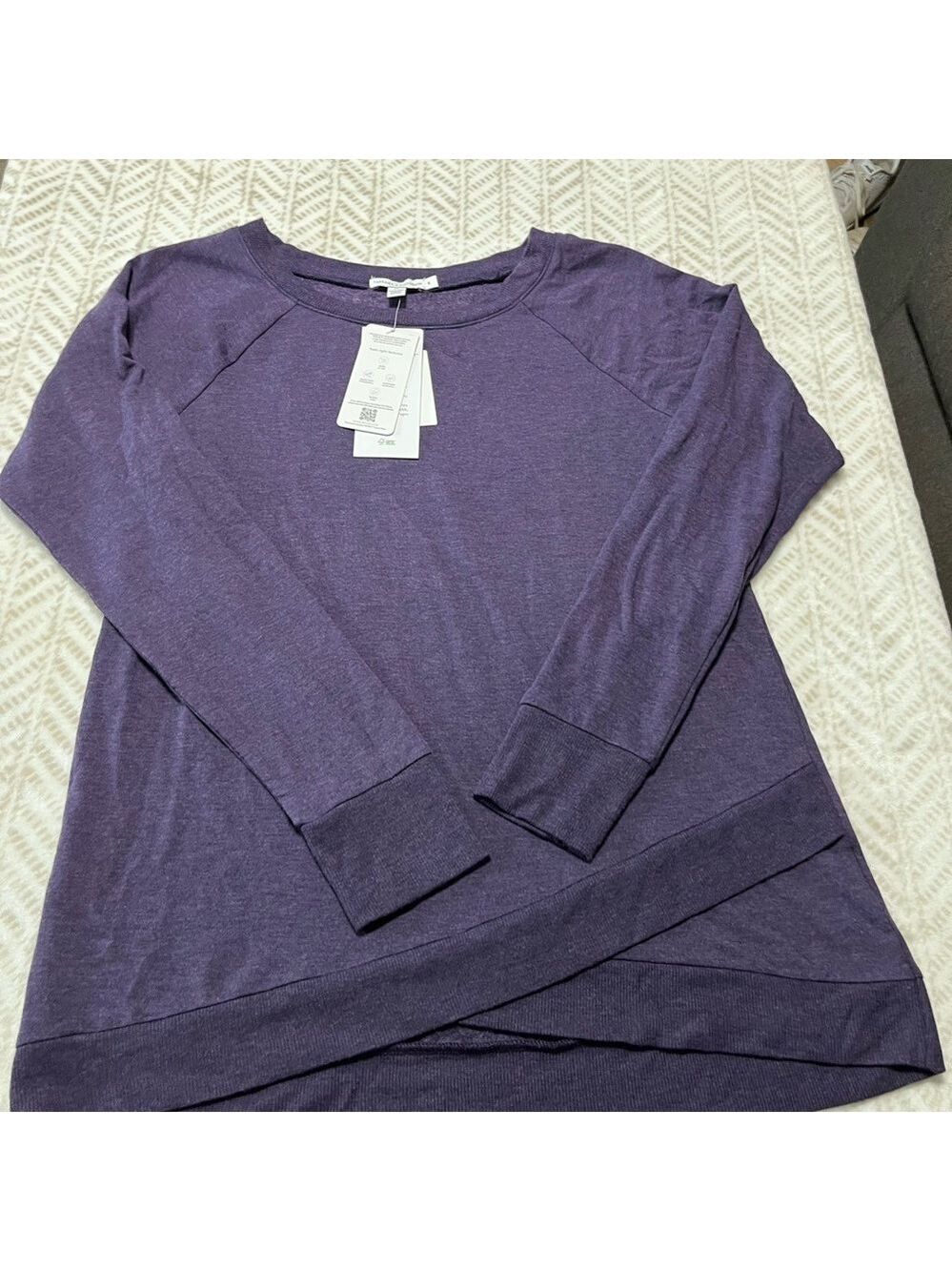 Threads 4 Thought Womens Purple Long Sleeve Top Shirt Size Small